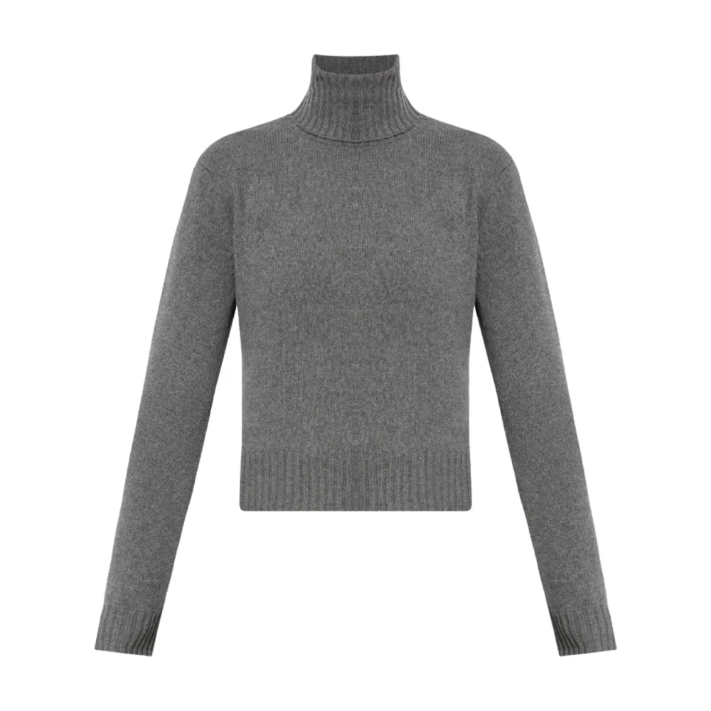 Ami Paris Vrouw Grijs Casual Kasjmier Wol Trui