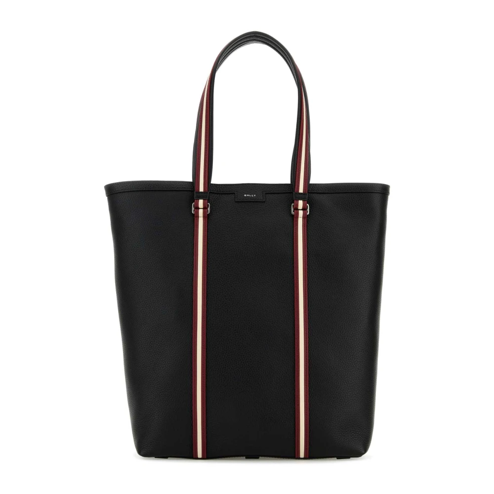 Bally Stijlvolle Zwarte Leren Winkelmand Black Heren