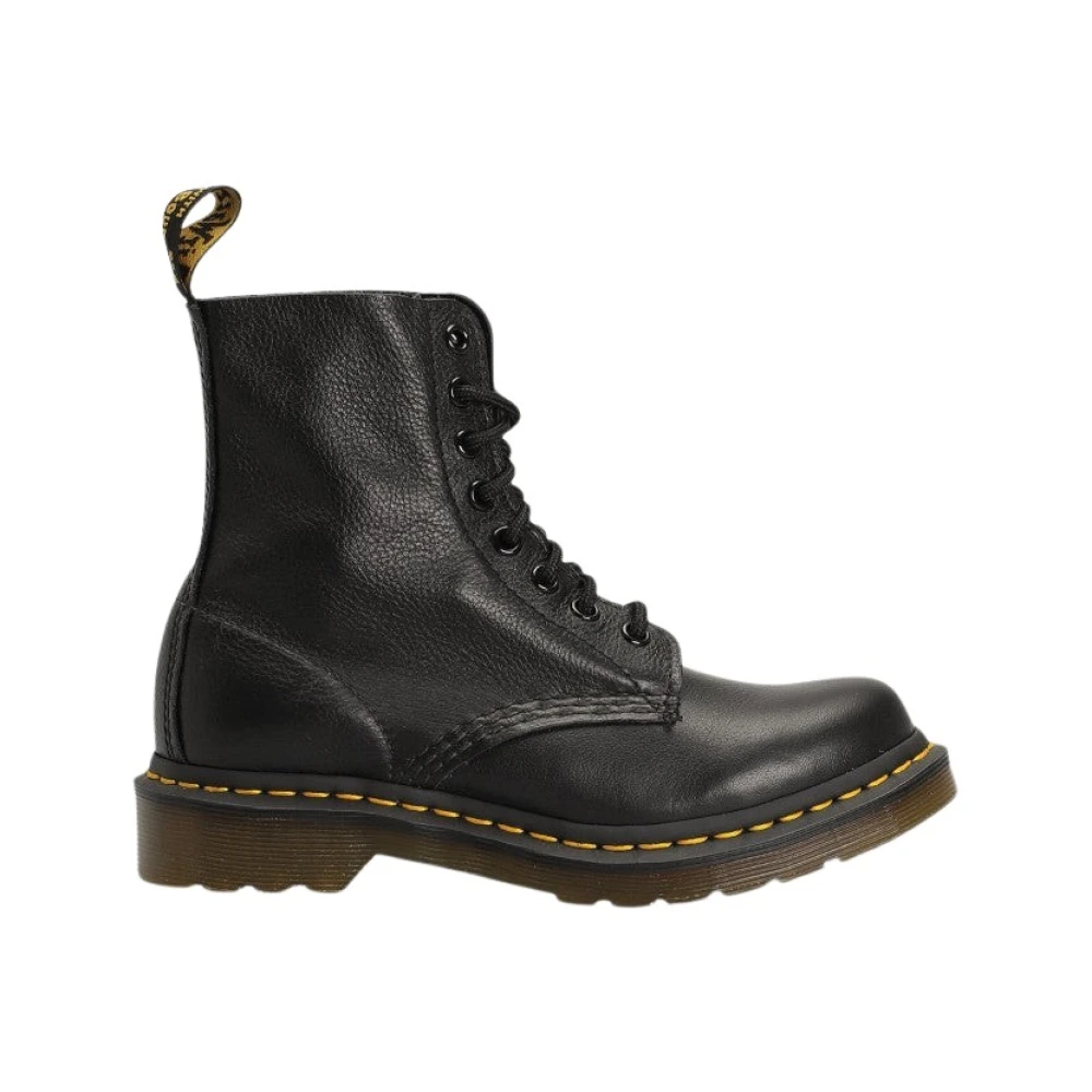 Dr. Martens Donna Nero Stivali Rockabilly Di - 1460 Pascal Virginia - Eu36 A Eu43 - Immagine 3