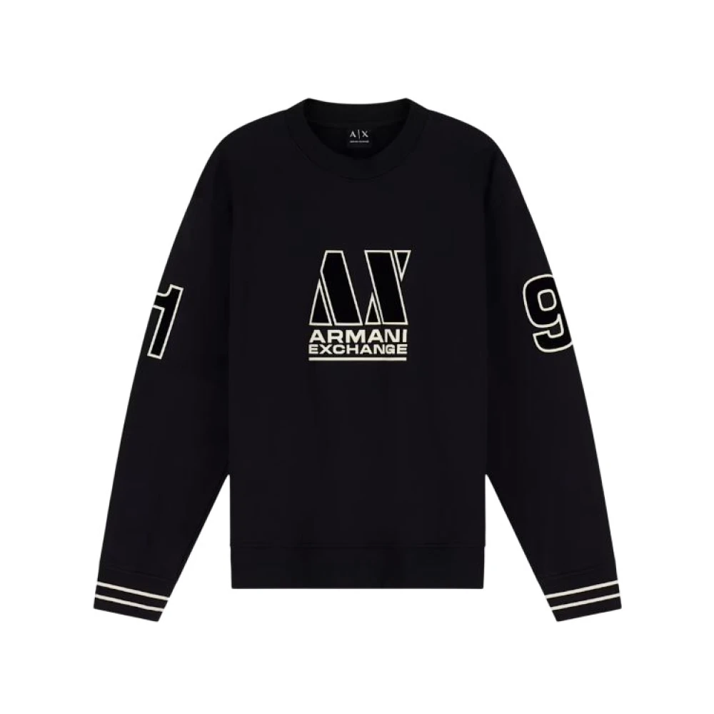 Armani Exchange Cotton Terry Hooded Sweatshirt - Male - Sweatshirts - Black - L - Sweatshirts & Hoodies