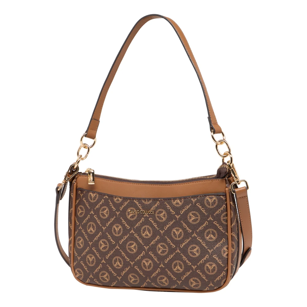 carlo colucci Handtas met Logoprint Beige Dames