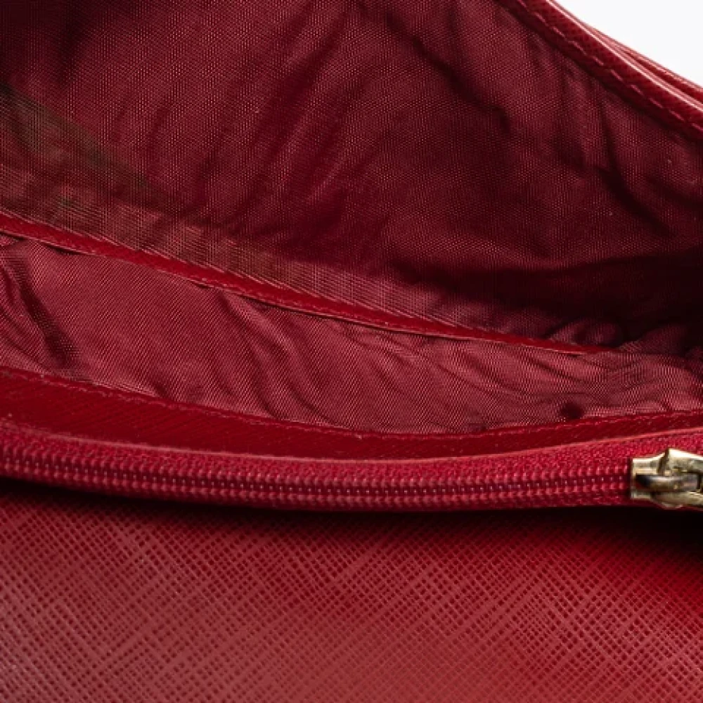 Salvatore Ferragamo Pre-owned Leather wallets Red Dames