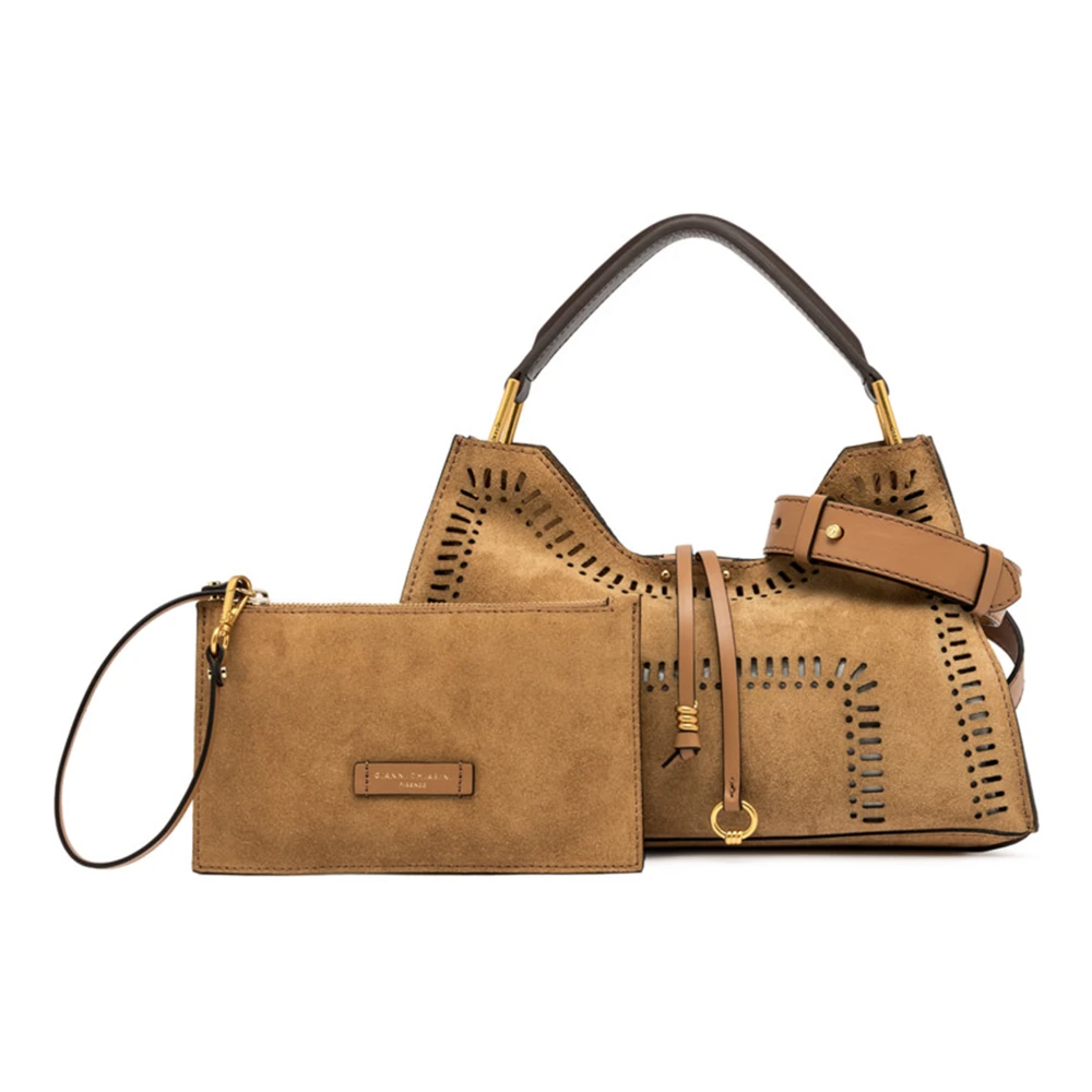 Gianni Chiarini Peanut Butter Aurora Handtas Brown Dames