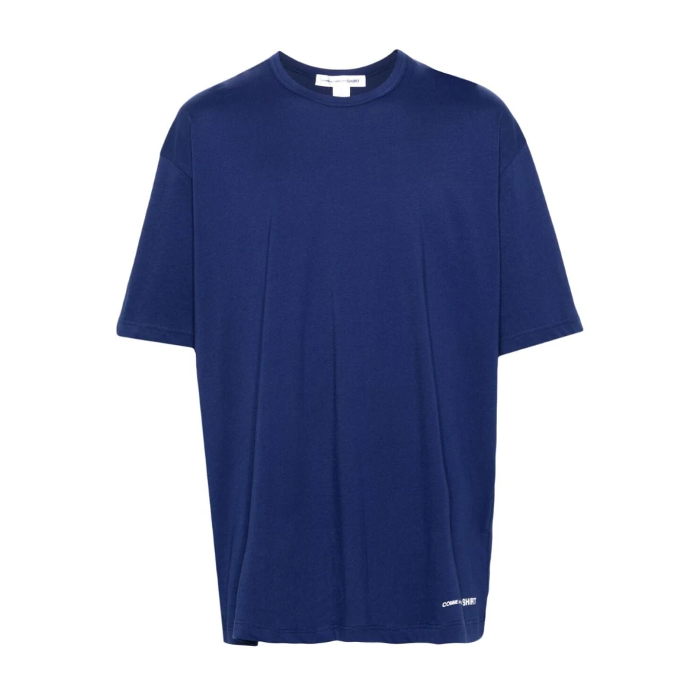 Comme des Garçons Navy Tee Shirt Klassieke Stijl Blue Heren
