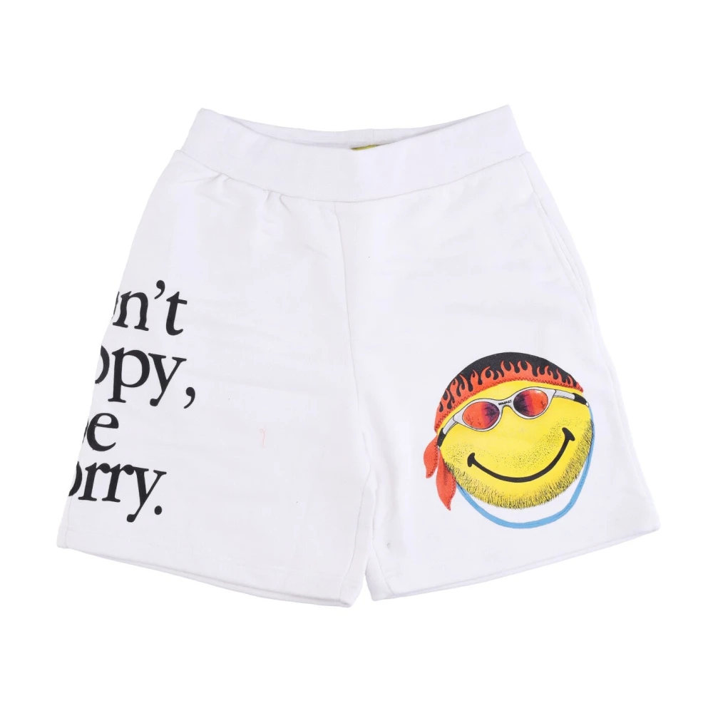 Market Smiley Logo Sweatshorts Elastische Taille White Heren