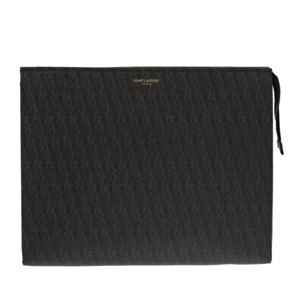 Saint Laurent Vintage Pre-owned Leather clutches Brown Dames