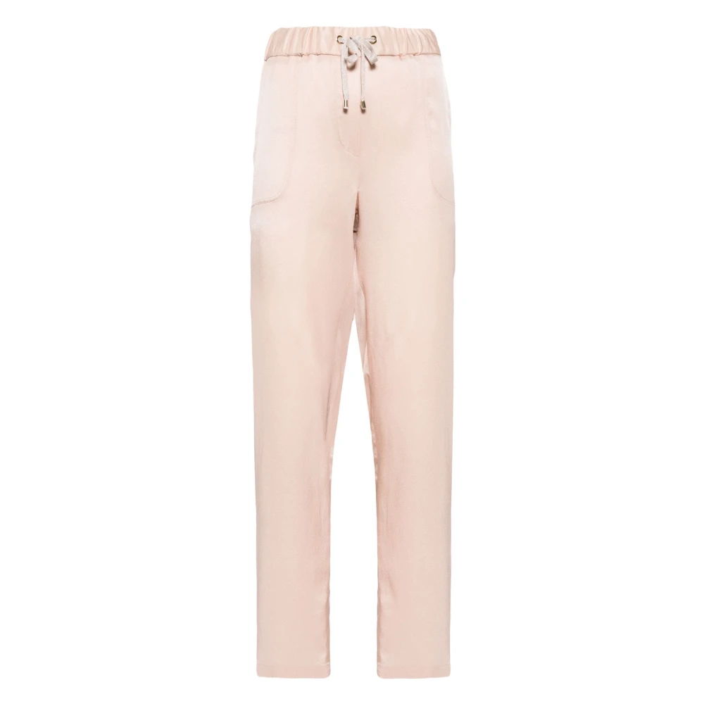 Lorena Antoniazzi Pink Straight Trousers, Female, M, Casual Trousers