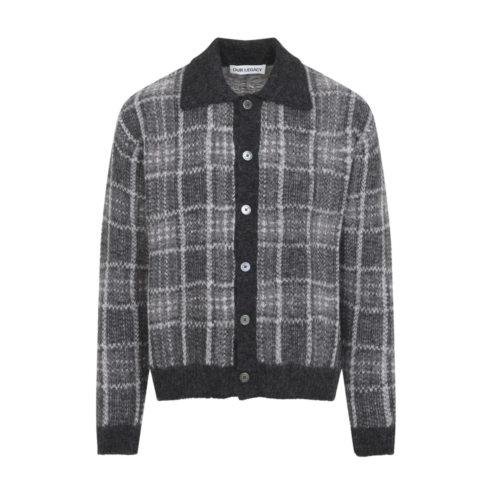 Our Legacy Evening Polo - Male - Cardigans - Gray - M - Knitwear