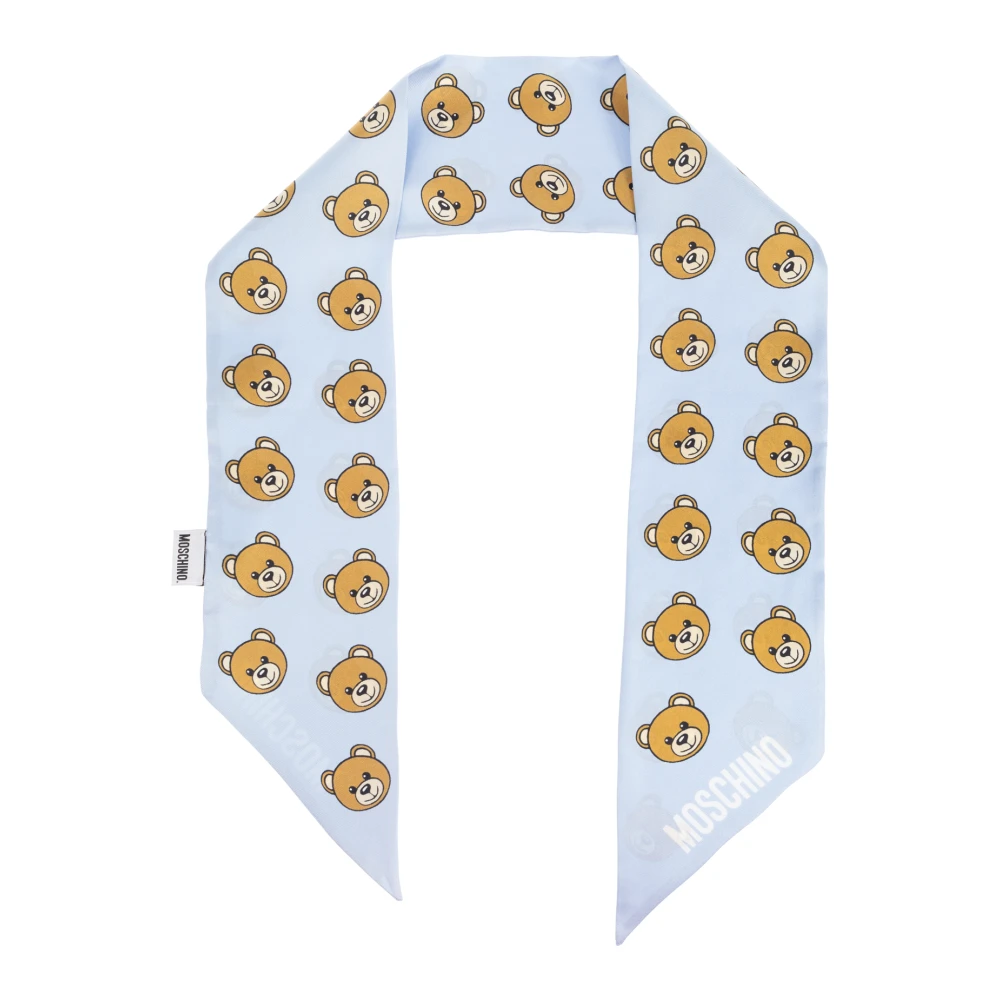 Moschino Zijden sjaal Blue Dames