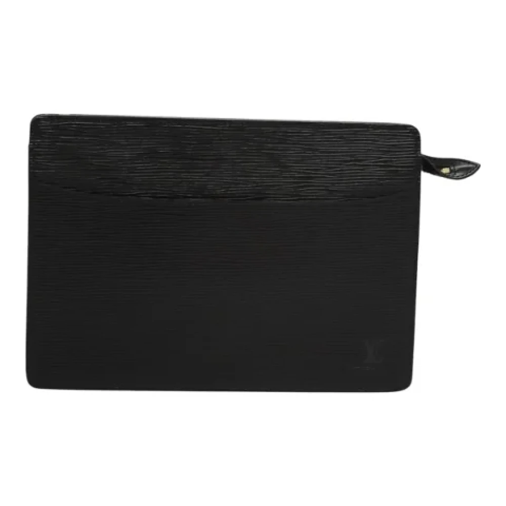 Louis Vuitton Vintage Pre-owned Leather clutches Black Dames