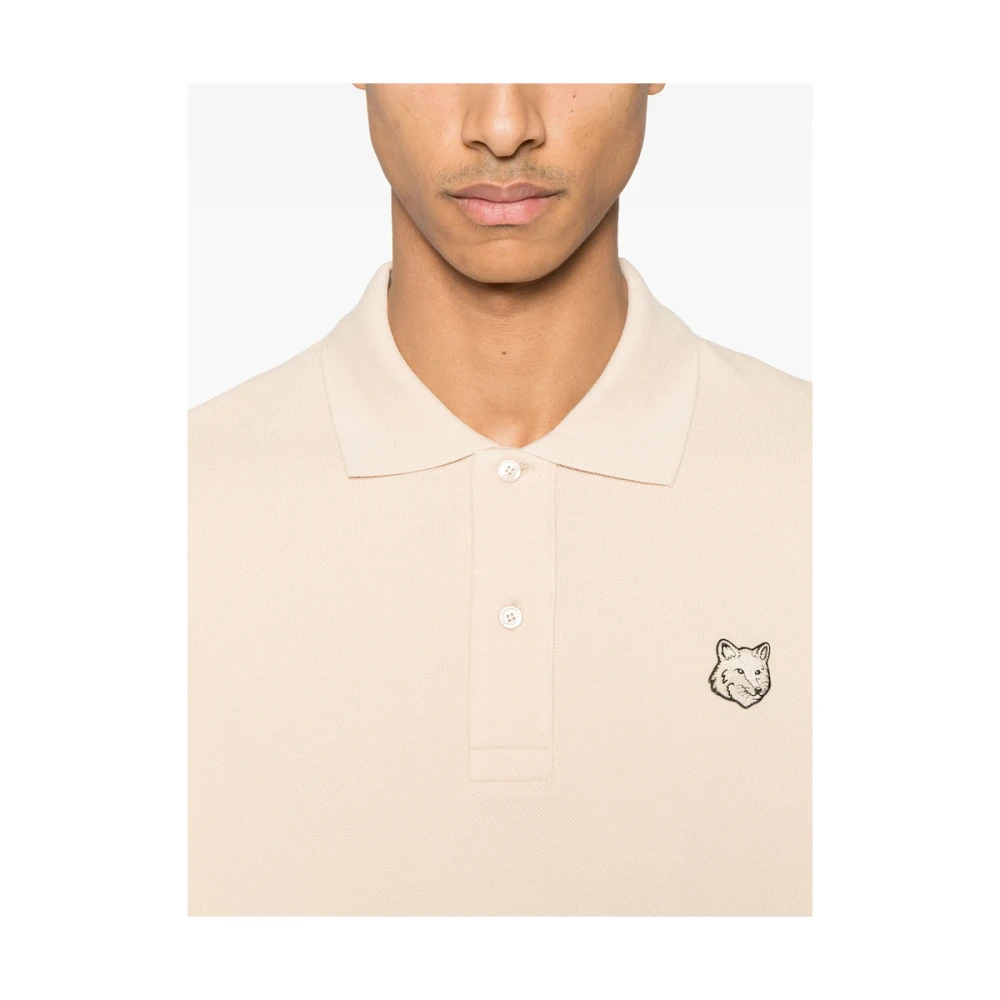 Maison Kitsuné Beige Trui met Korte Mouwen Beige Heren