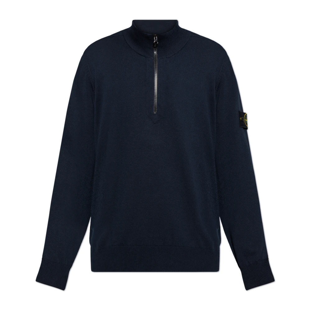 Stone Island Trui met logo Blue Heren