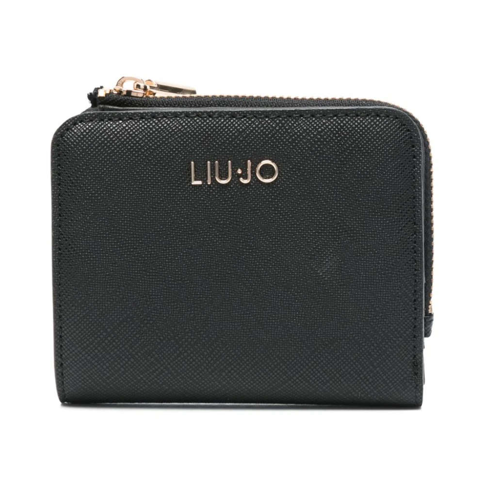 Liu Jo Zwarte Bi-Fold Portemonnee met Kaartsleuven Black Dames