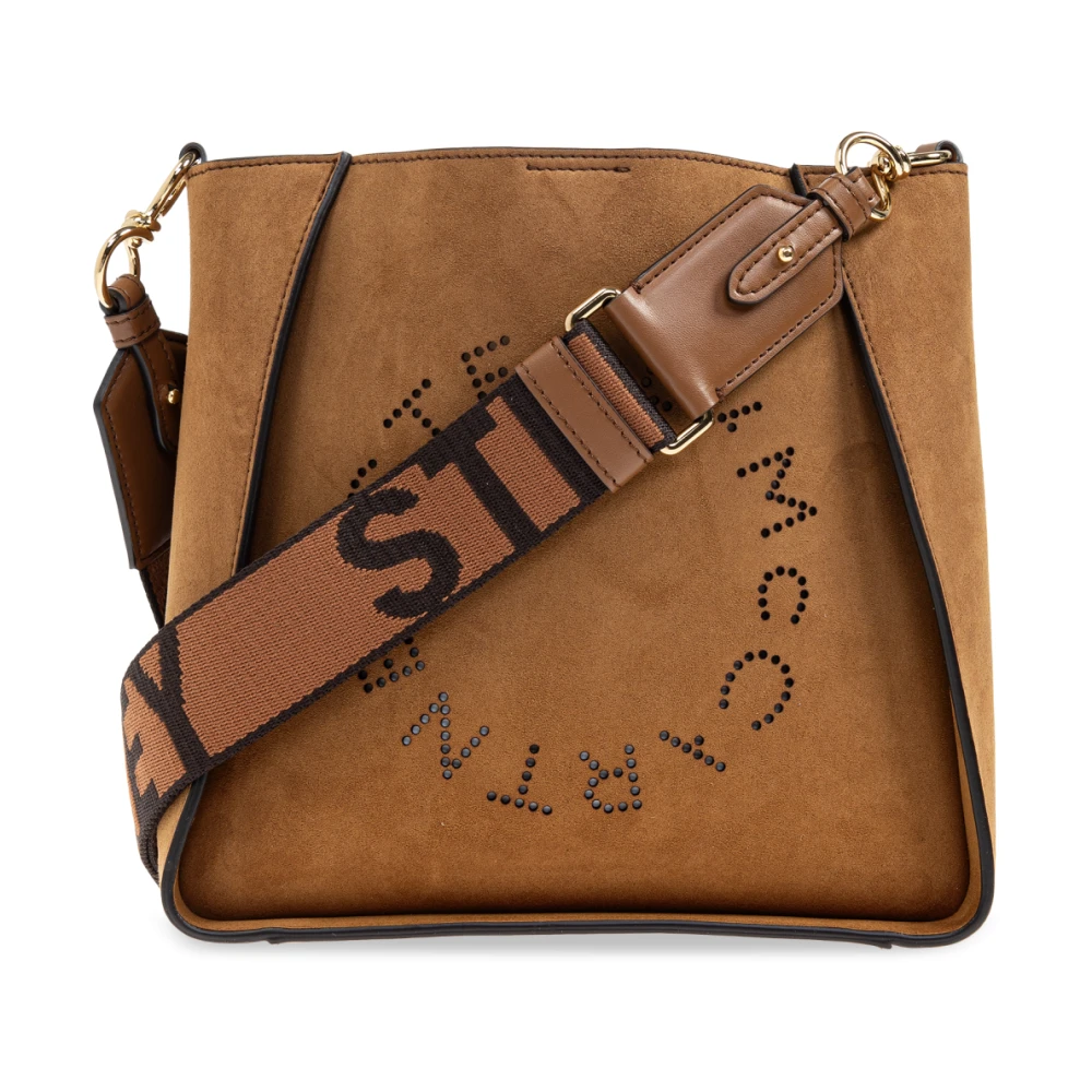 Stella Mccartney Schoudertas met logo Brown Dames