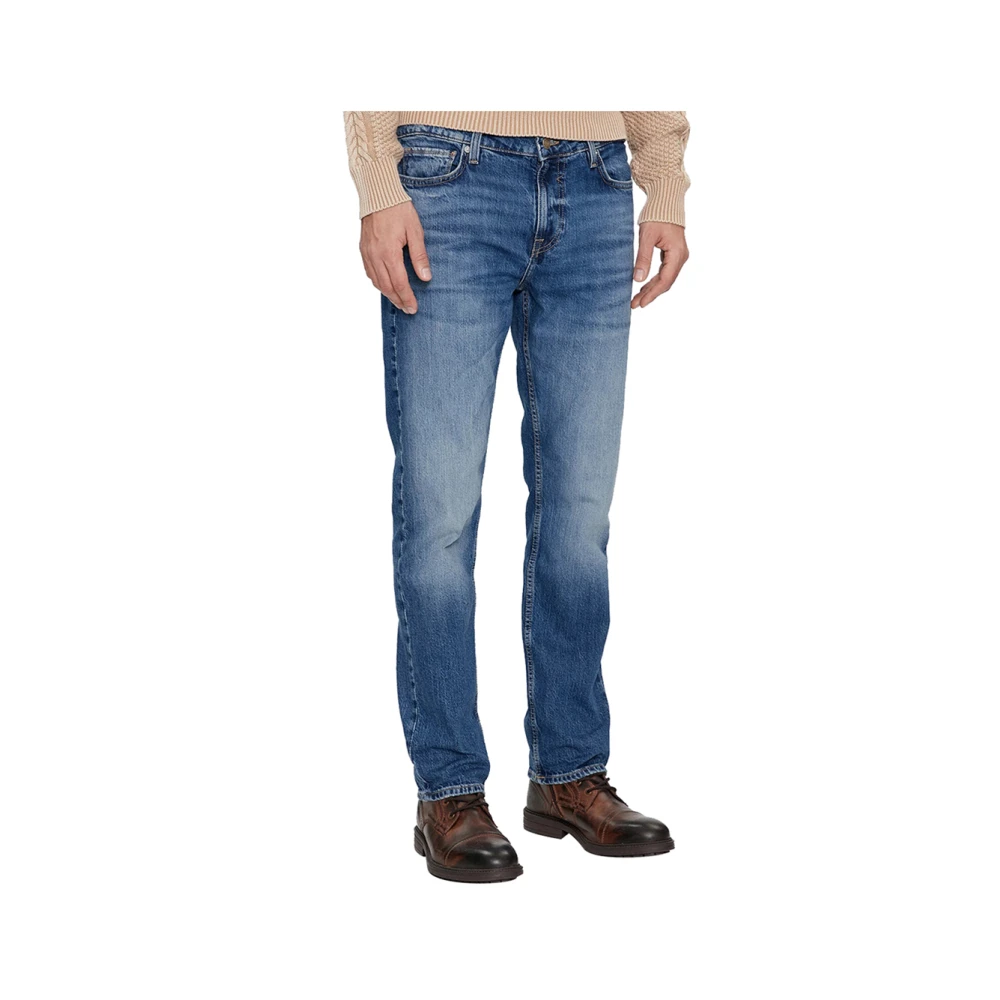 Guess Donkerblauwe Slim Fit Klassieke 5-Pocket Jeans Blue Heren