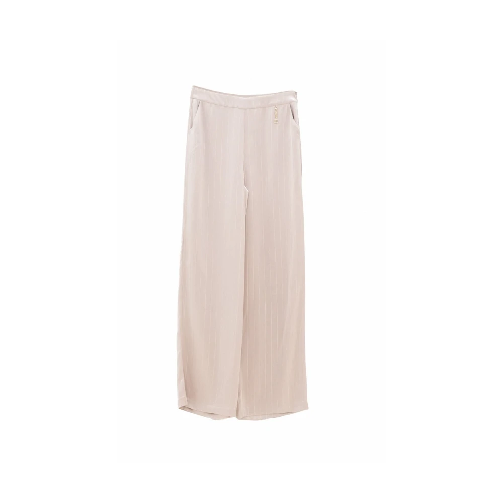 Fracomina Women's Beige Palazzo Trousers