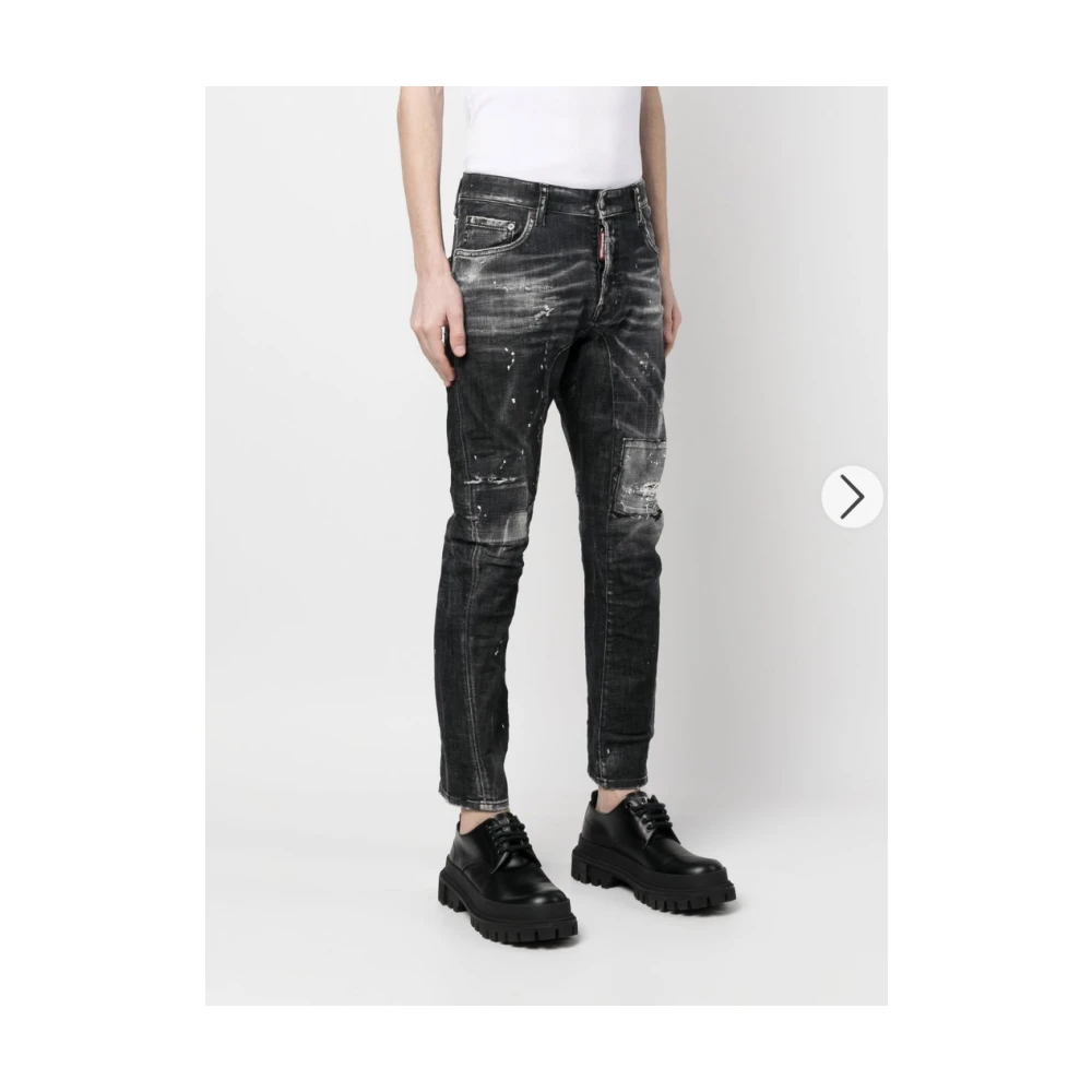 Dsquared2 Netjes Biker Jean Black Heren