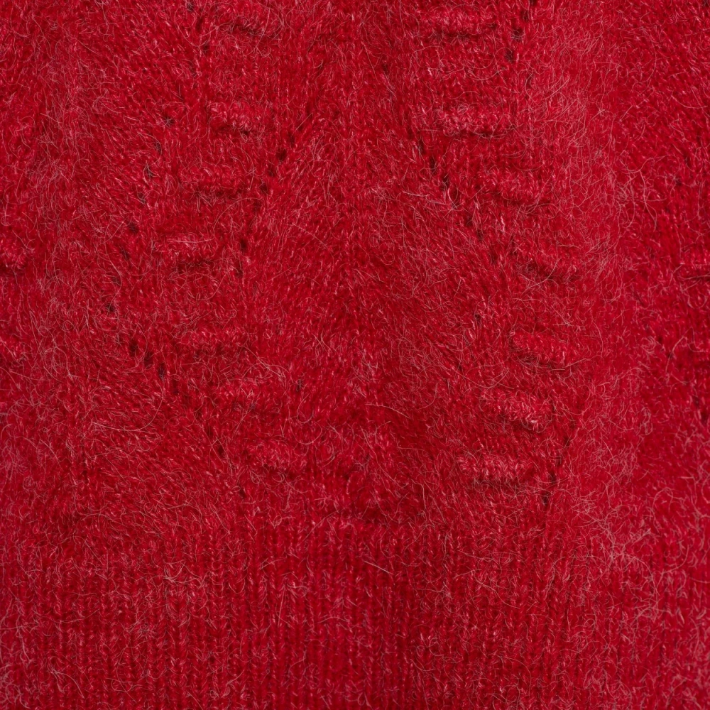 &Co Woman Rood Jacquard Gebreid Vest Red Dames