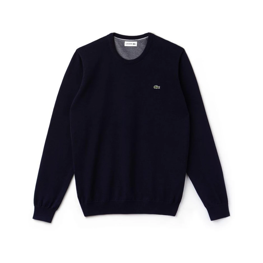 Lacoste Men's Blue Navy Sweater With Crocodile Logo