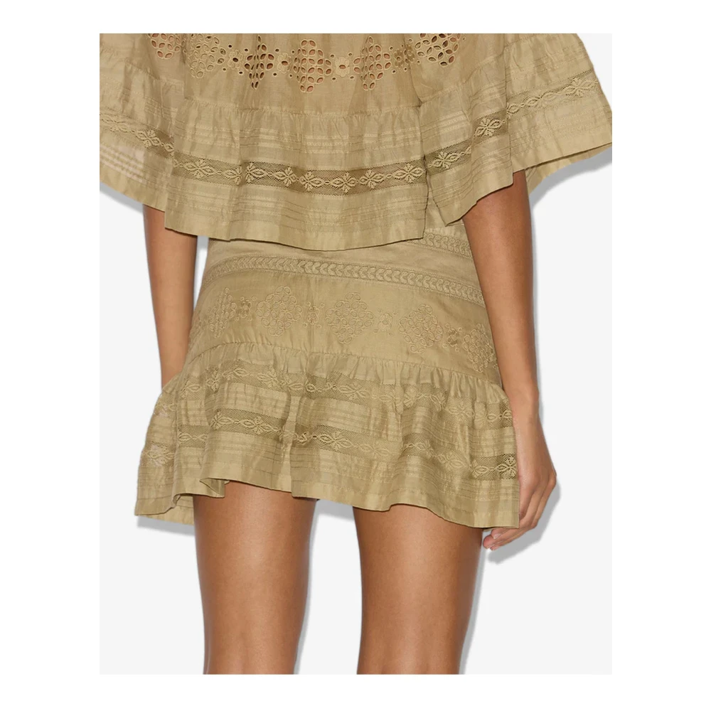 Isabel Marant Étoile Groene Katoenen Voile Minirok Green Dames