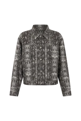 Python Print Denim Jacket