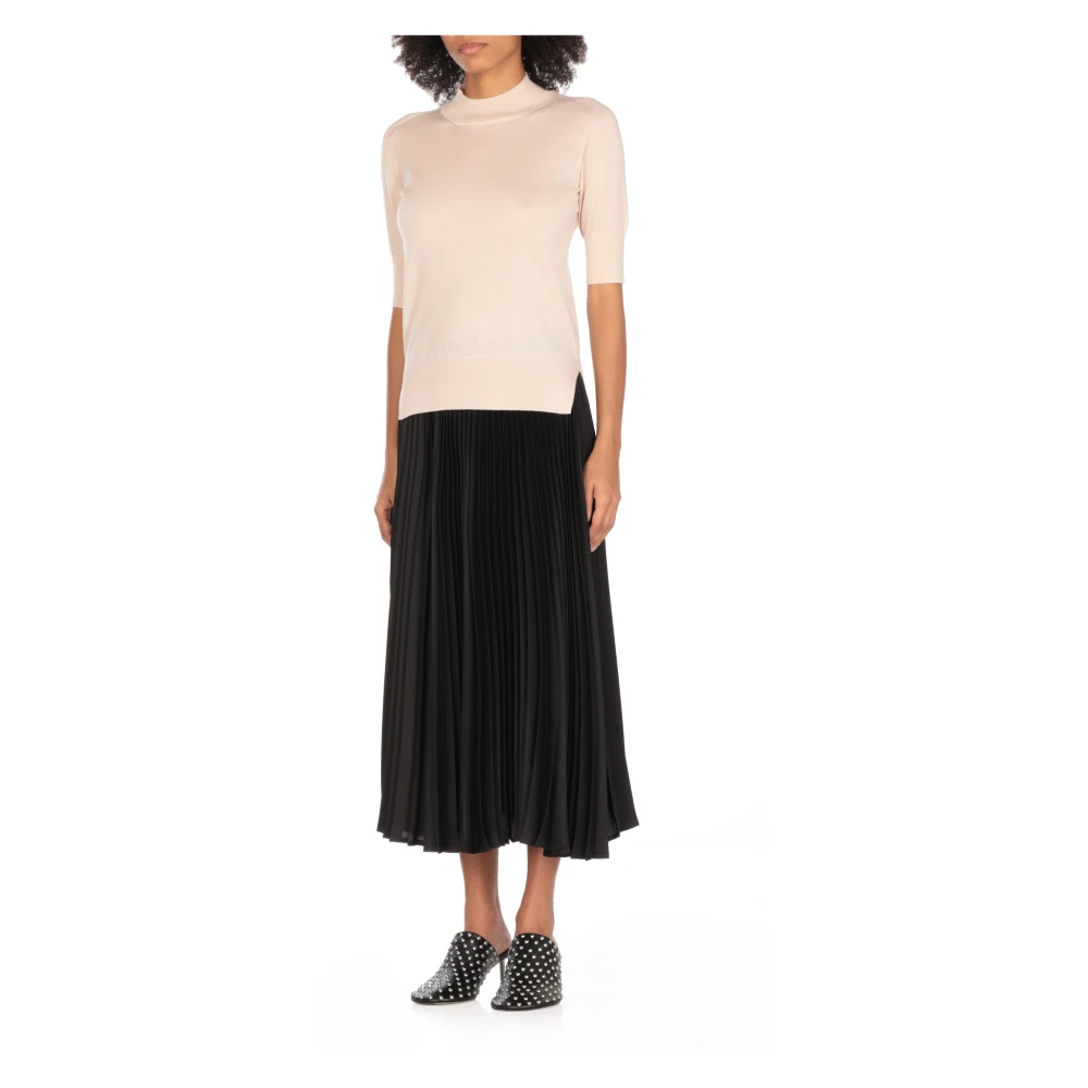 Jil Sander Roze Kasjmier Wol Zijden Trui Pink Dames