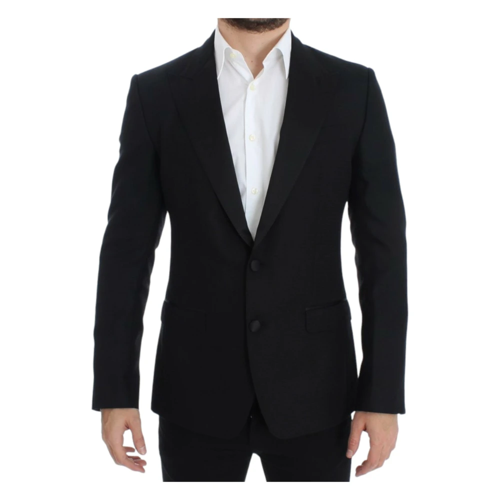 Dolce & Gabbana Black Wool Slim Fit Blazer Jacket - Male - Blazers - Black - M - Jackets - Image 3