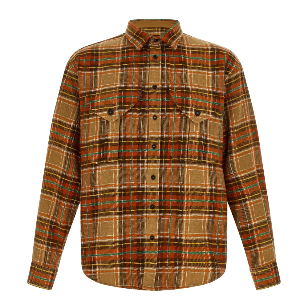 Dsquared2 Orange Casual Shirts, Male, M, D2 Cottage Military Shirt