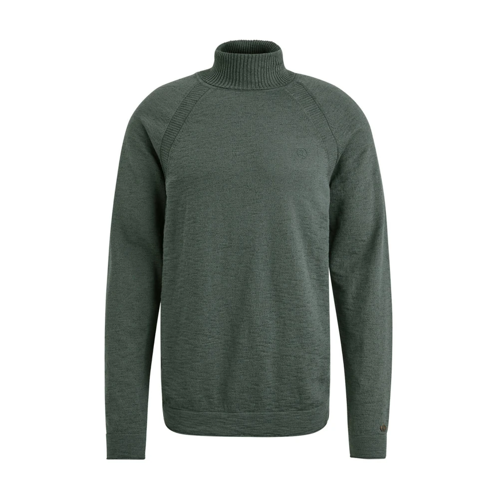 Cast Iron Heather Roll Neck Pullover Green Heren