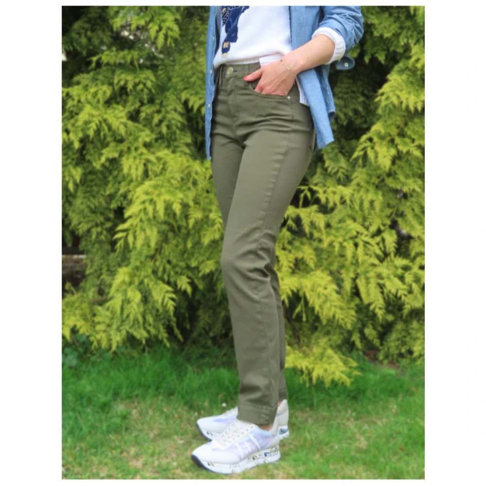 Islow Hoge Taille Zeemansbroek Green Dames