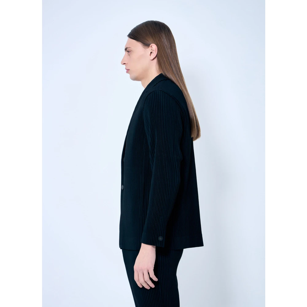 Issey Miyake Geplooide Blazer Black Heren