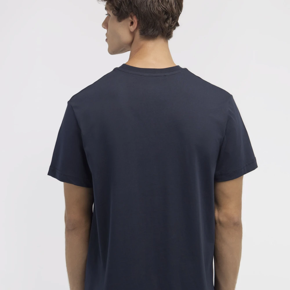 Roberto Cavalli T-shirt met slangenprint Blue Heren