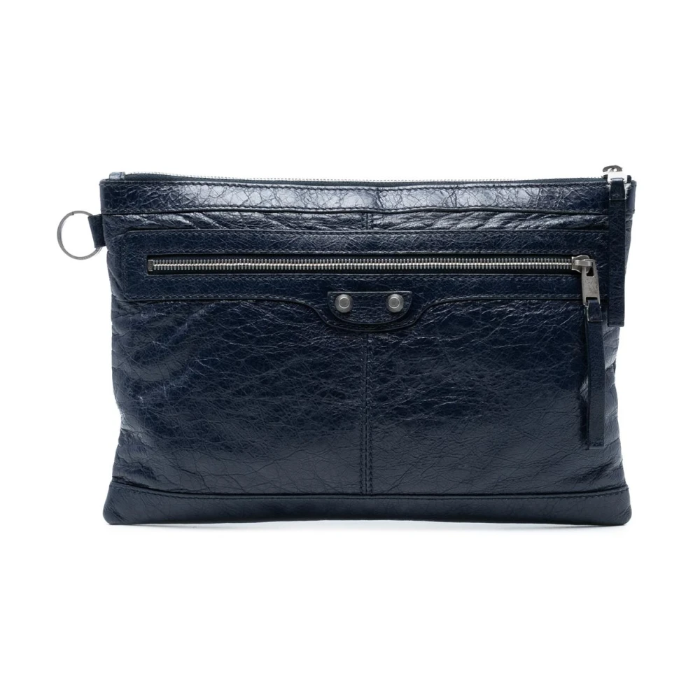 Balenciaga Vintage Women's Blue Pre-Owned Pouch