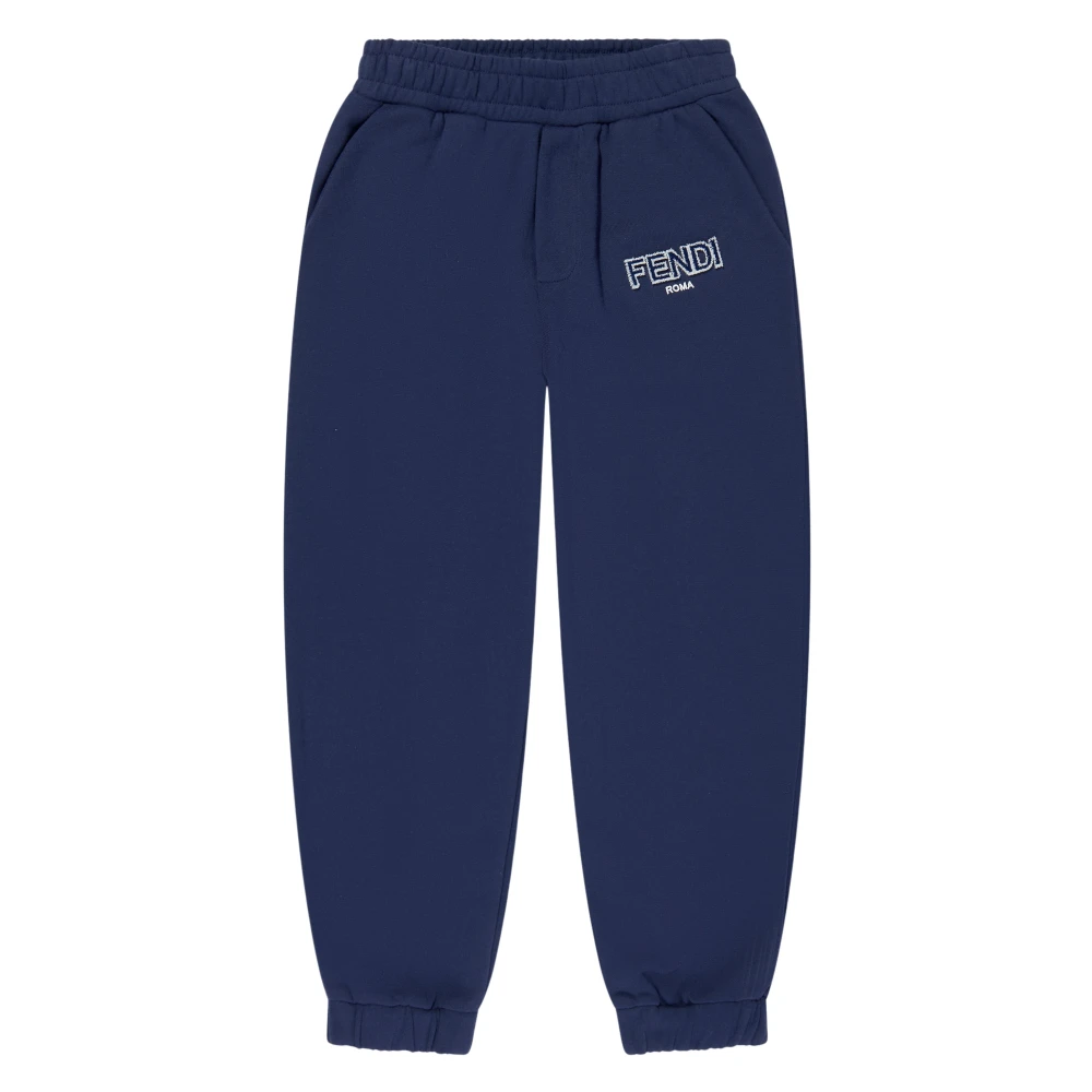 Fendi Boys Blue Sweatpants, 3 Y, Logo Joggers