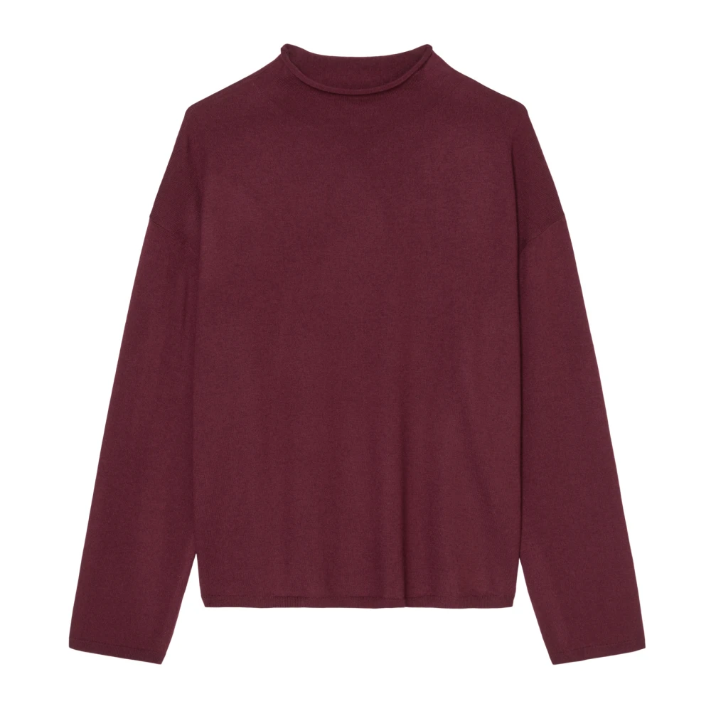 Marc O'Polo Oversized finstickad tröja Red, Dam