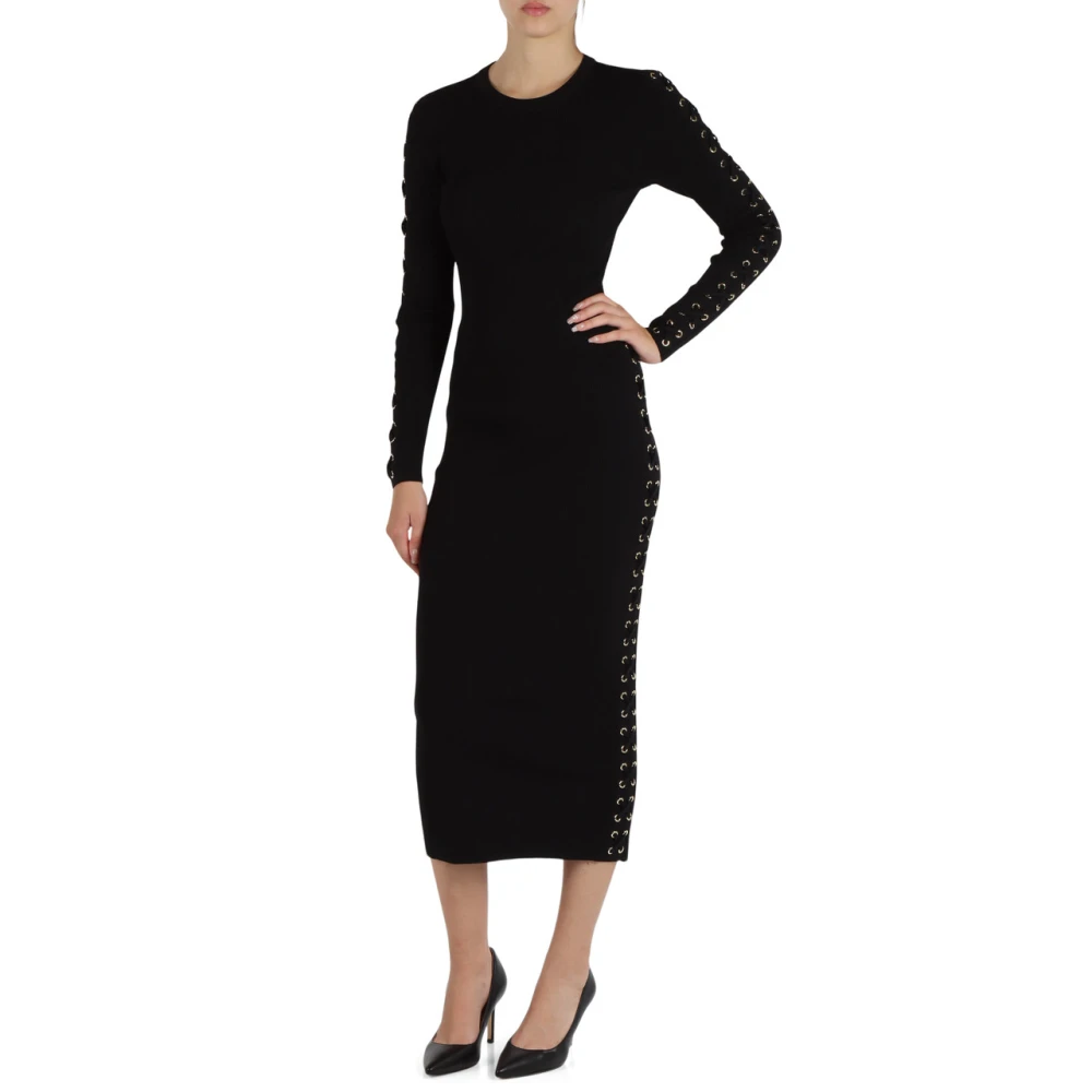 Michael Kors Geribbelde viscose midi-rok Black Dames