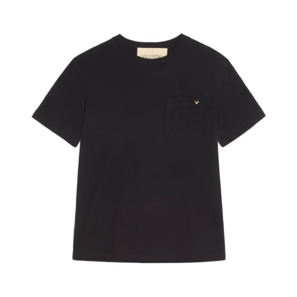 Valentino Garavani Camiseta De Algodón Vgold Tops Hombre Negro L