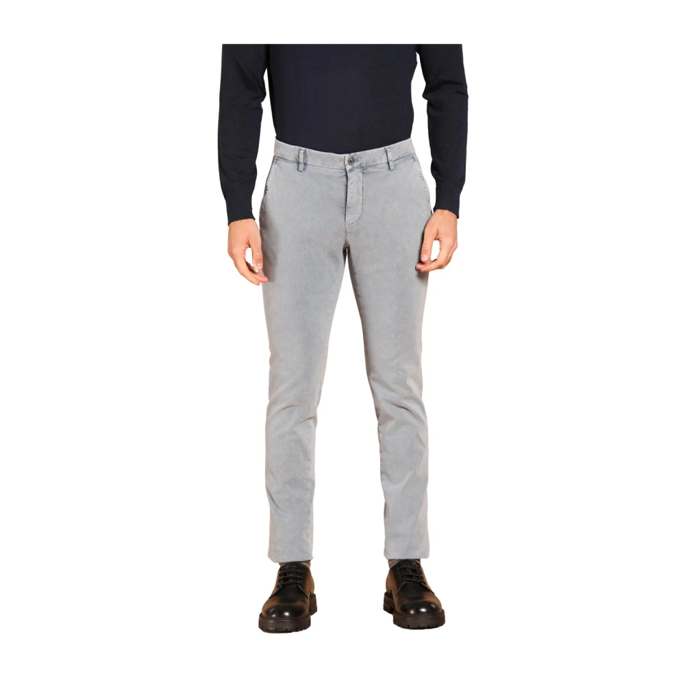 Mason's Gemarmerde Stretch Chino Broek Gray Heren