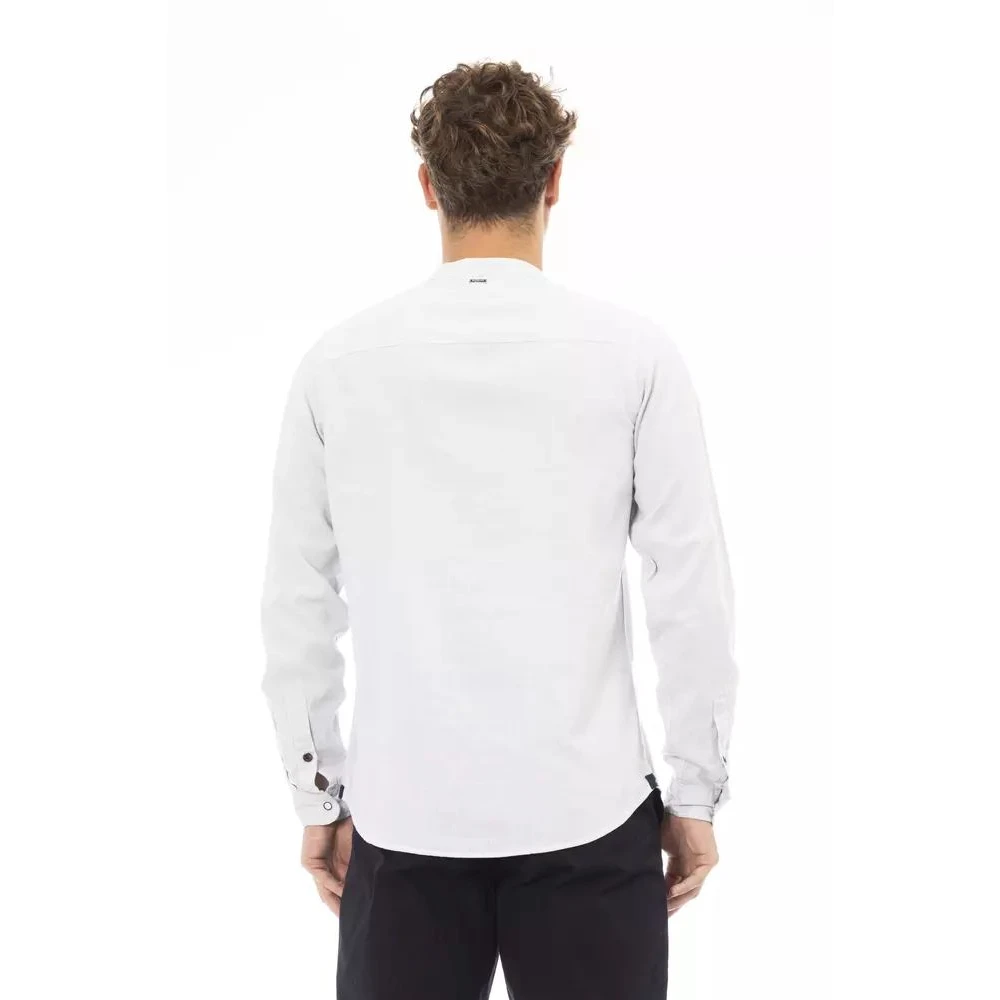 Baldinini Elegant overhemd met mandarijnkraag White Heren
