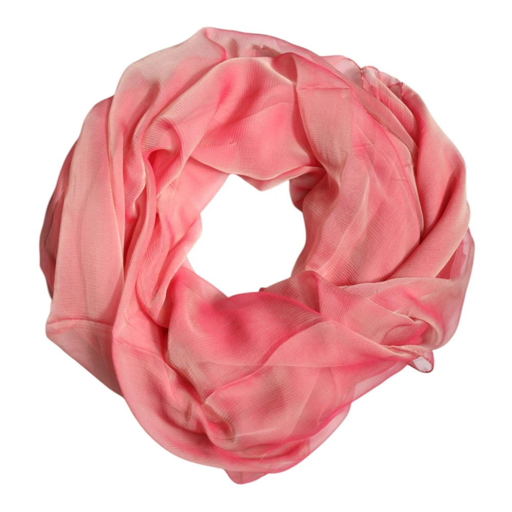 Dolce & Gabbana Women's Pink Silk Scarves, One Size, Silk Wrap Shawl Scarf
