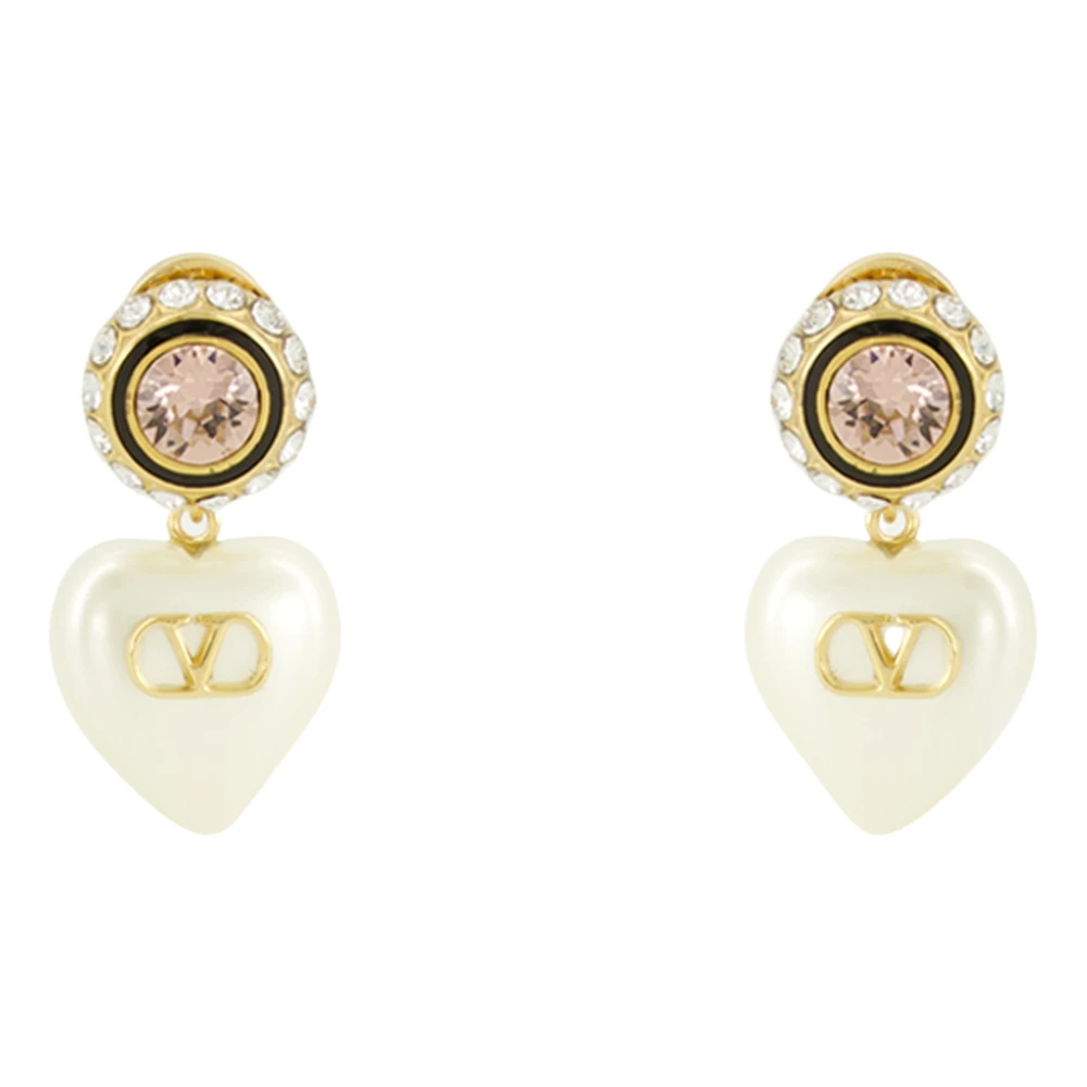 Valentino Garavani Women's Yellow Vlogo Heart Earrings - Earrings - One Size - Accessories