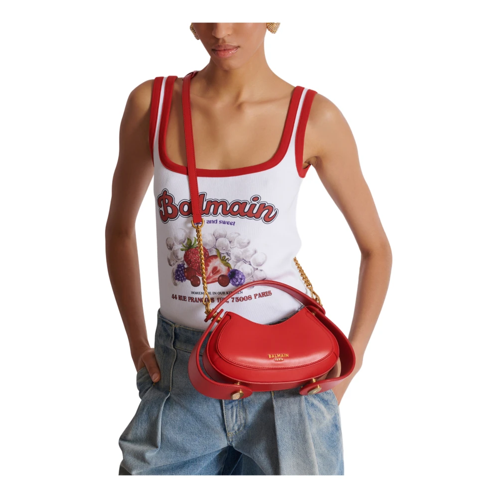 Balmain Kleine Jolie Madame tas in doosleer Red Dames