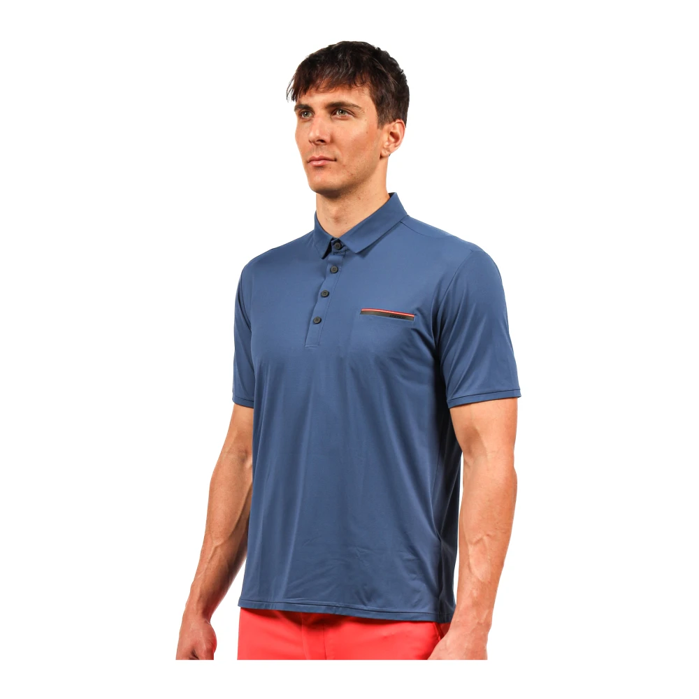 RRD Oxford Pocket Stretch Polo Shirt Blue Heren