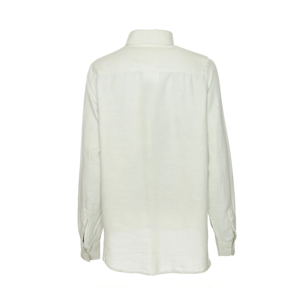 closed Klassieke Blouse met Knoopsluiting Green Dames