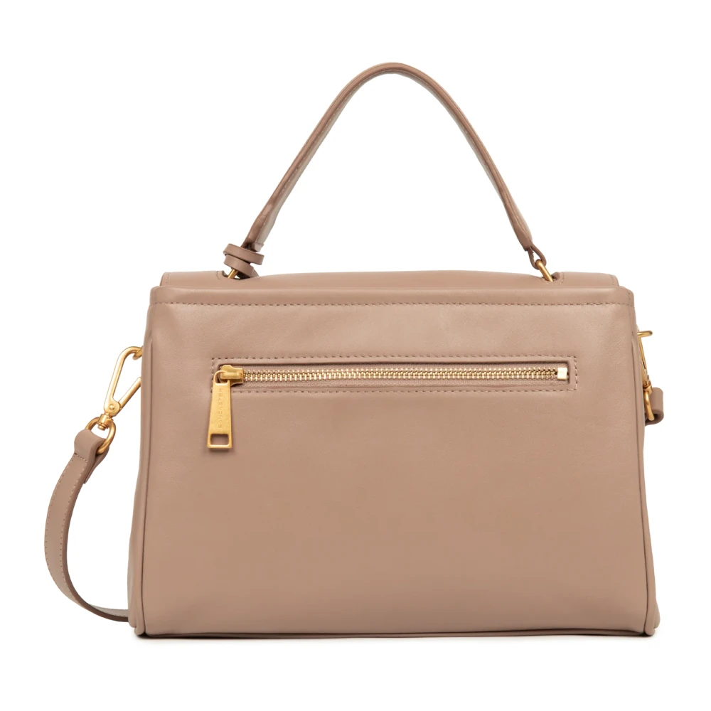 Lancaster Grace Flap Handtas met Klem Beige Dames
