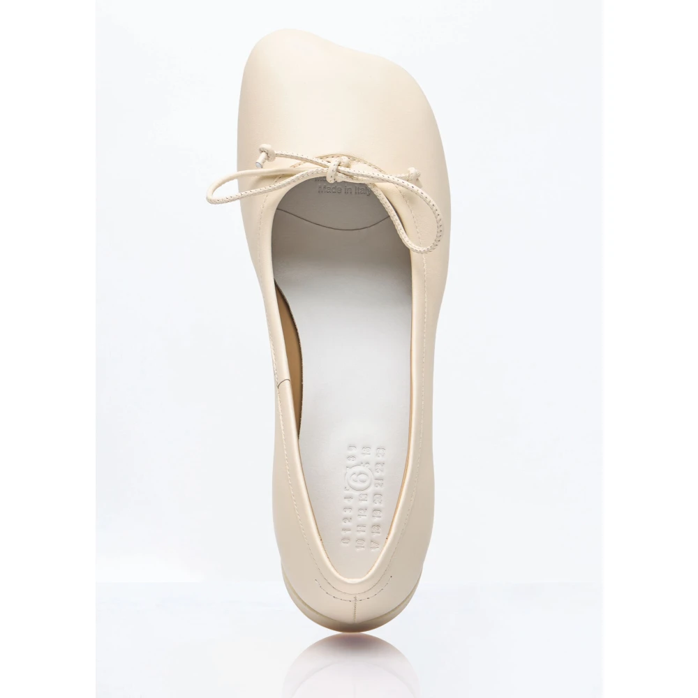 MM6 Maison Margiela Leren Anatomische Ballerina Schoenen Beige Dames