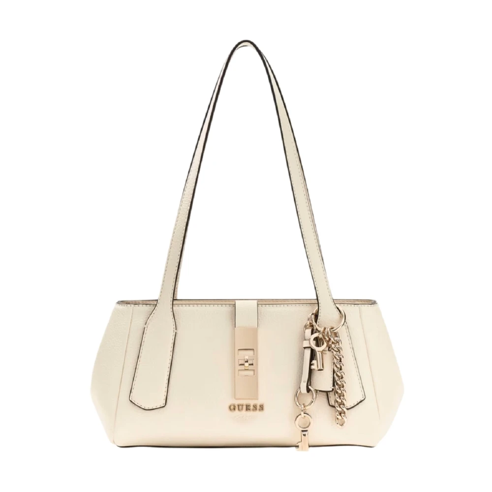 Guess Women's White Shoulder Bags, One Size, Brooke Charm Shoulder Bag