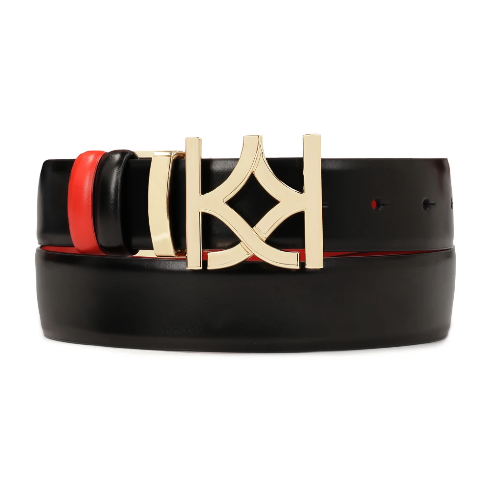 Kazar Rood en zwart dubbelzijdige riem Red Dames