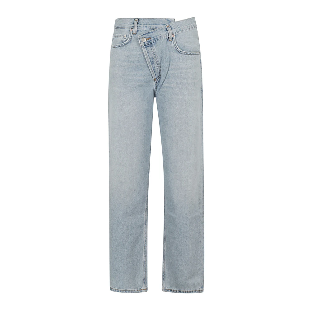 Agolde Wired Criss Cross Jeans Blue Dames