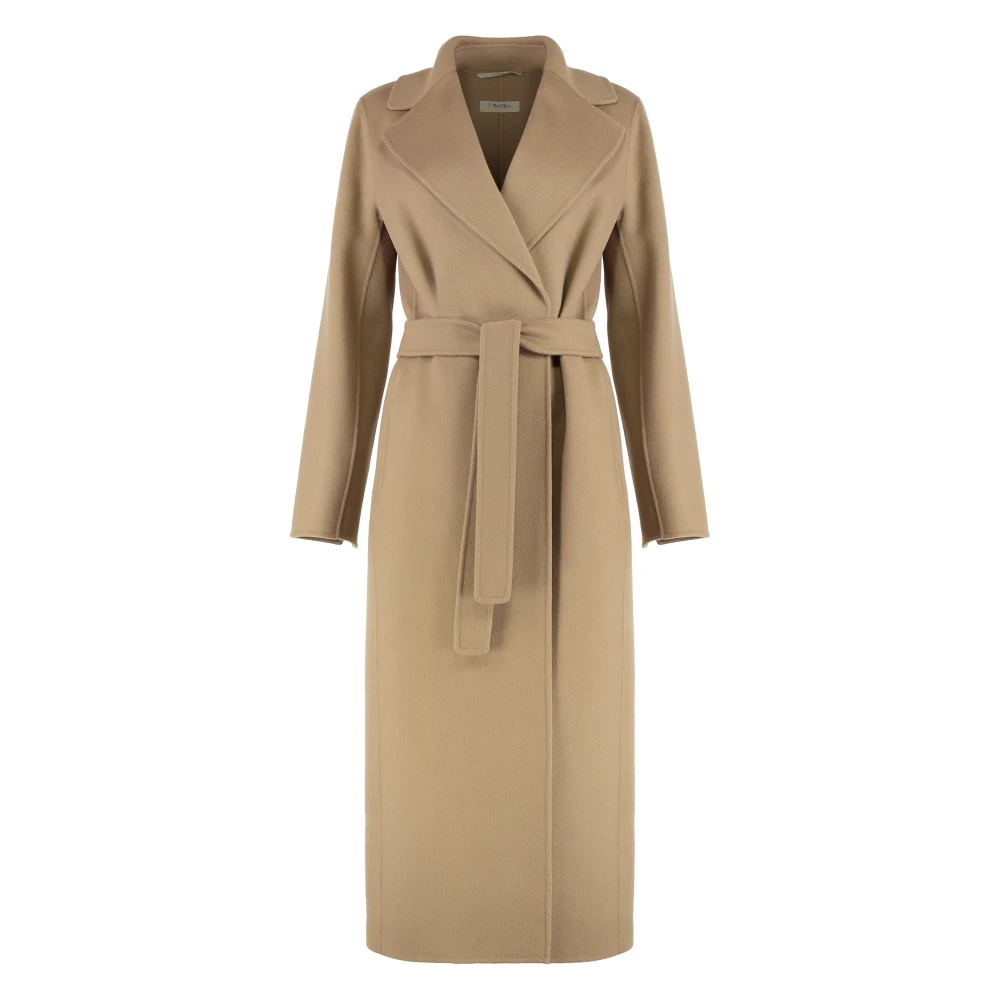 Max Mara Poldo Wrap Coat - Female - Belted Coats - Brown - S - Coats